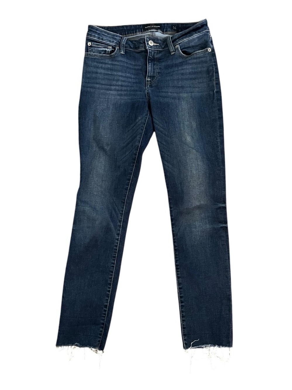 Lucky Brand Lolita Skinny Jeans Raw Hem Stretch Blue 4/27